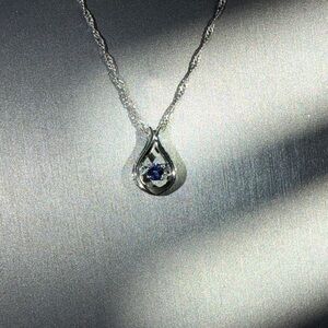 Tanzanite illusion necklace.